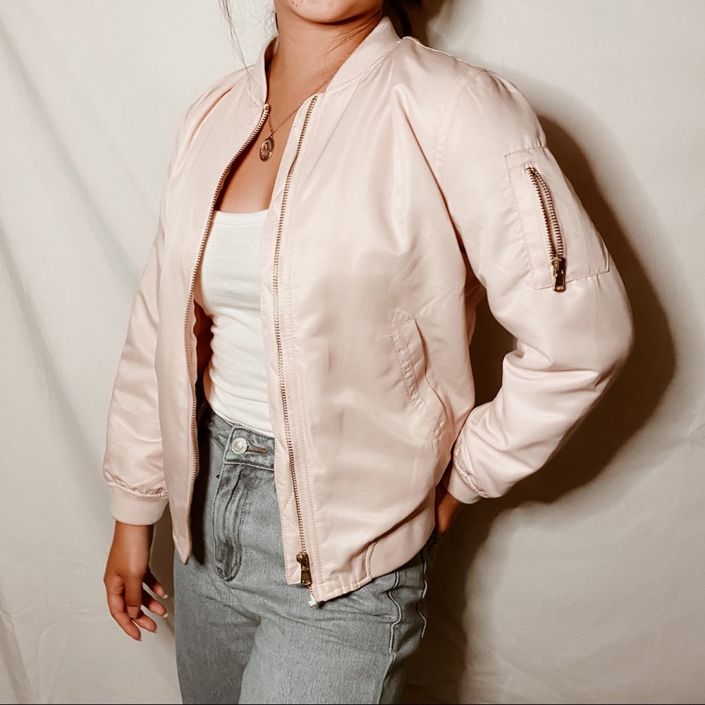 Forever 21 Light Pink Bomber Jacket